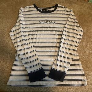 (3 for $25) PacSun Visions Striped Long Sleeve T- Shirt Medium